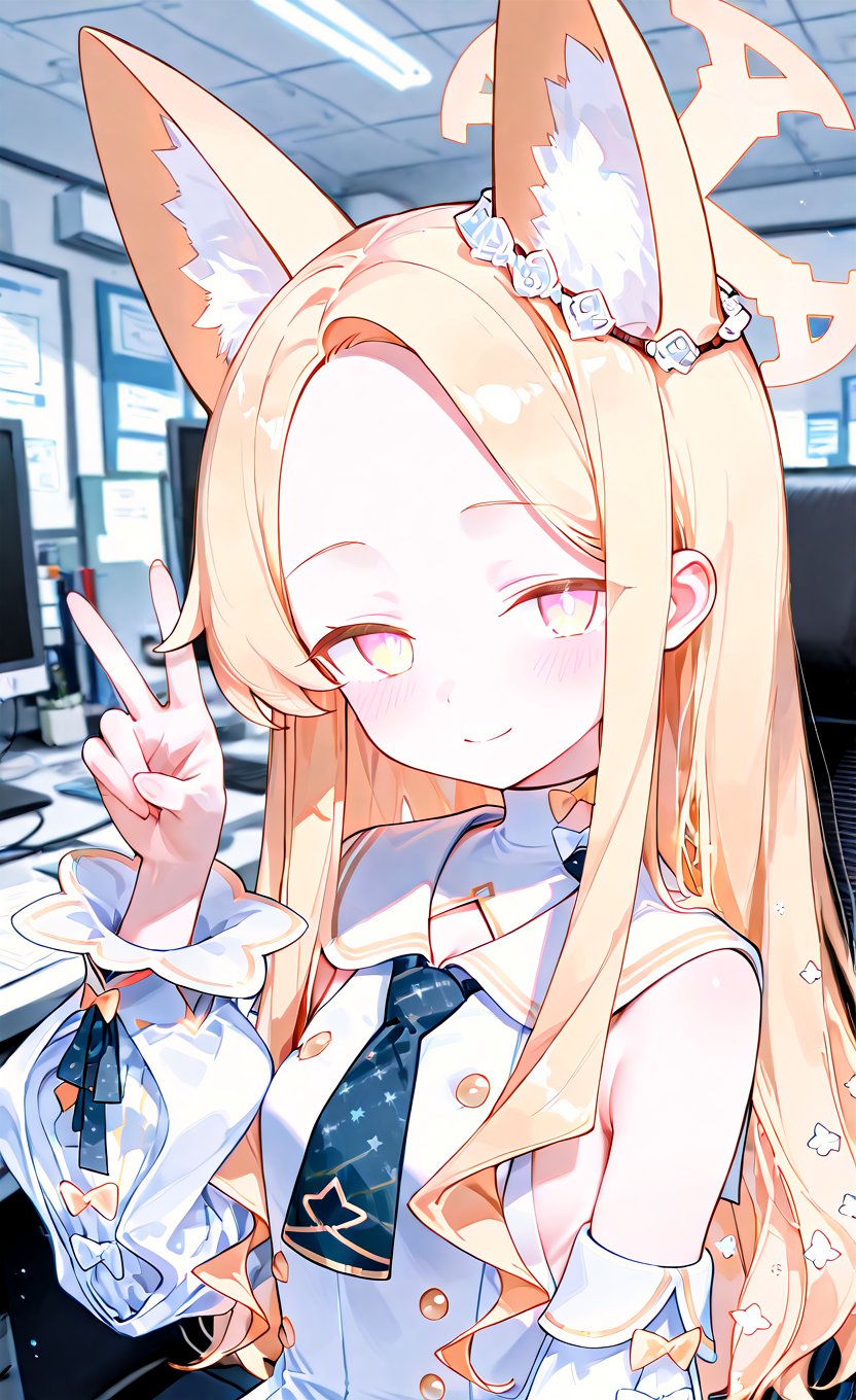 masterpiece,  best quality,  fox hand sign by Rin_x0 on Tensor.Art
