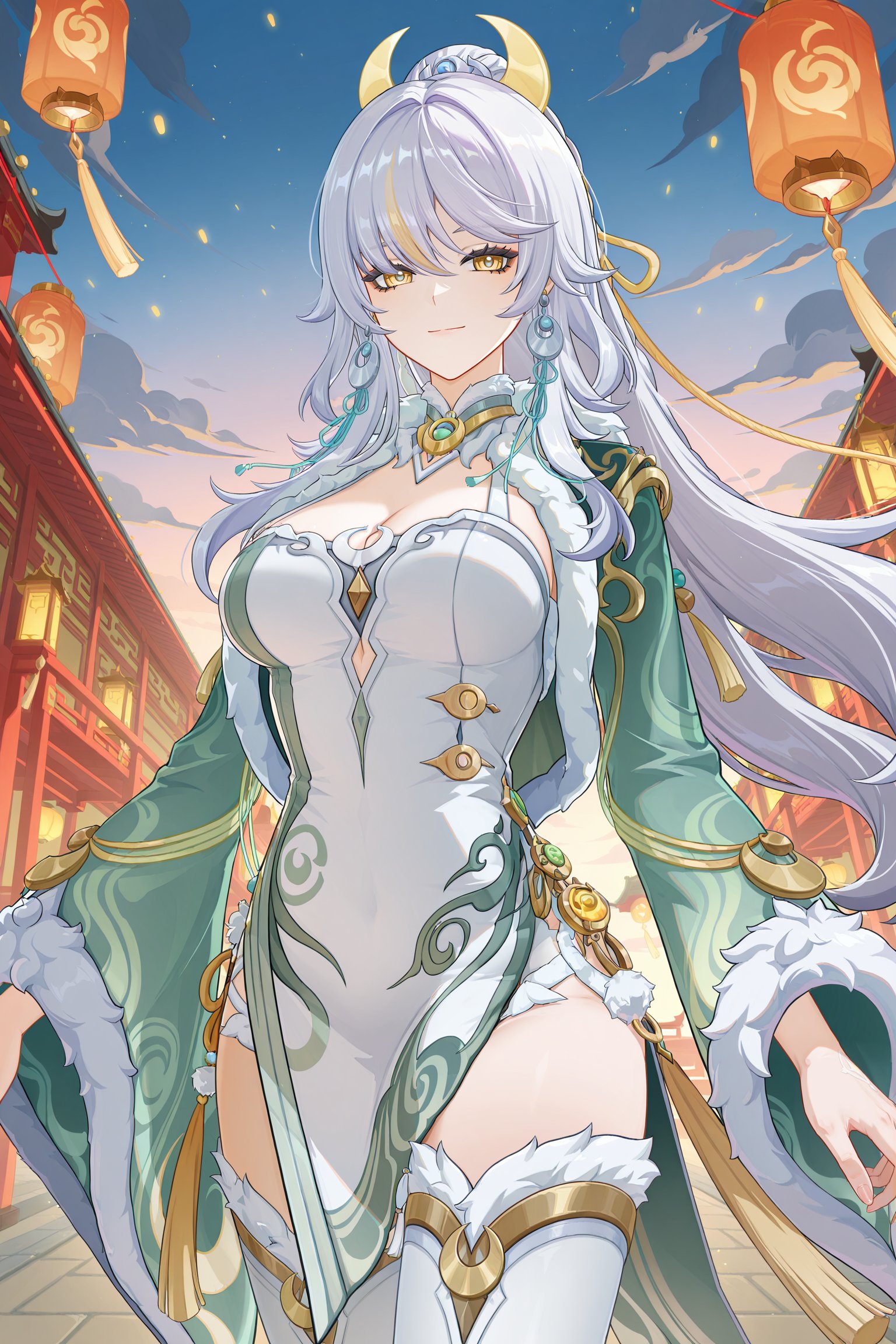 zibai (genshin impact),  breasts,  solo by Min on Tensor.Art