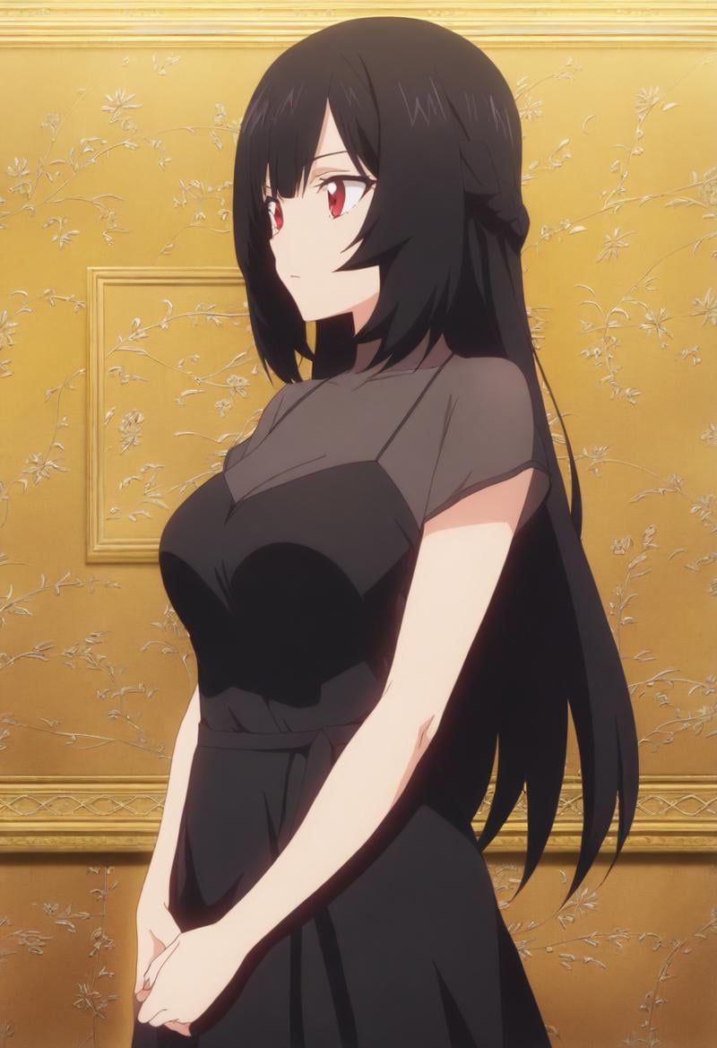 sysdeep_karen,  black hair,  red eyes by Ttan on Tensor.Art