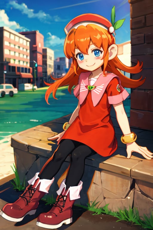 knlolo,  long hair,  orange hair by KitsuneGirl on Tensor.Art