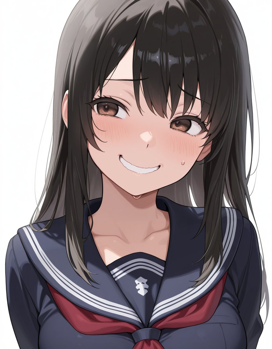 nervoussmilewithline,  nervous smile,  1girl by Min on Tensor.Art