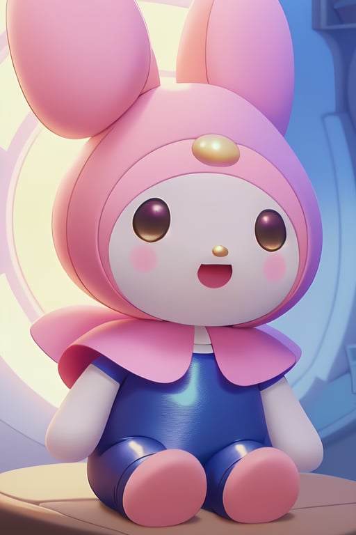 portrait of a girl holding a plush toy of mymelody,  digital painting,  artstation by ArtyEmolga (OLD) on Tensor.Art