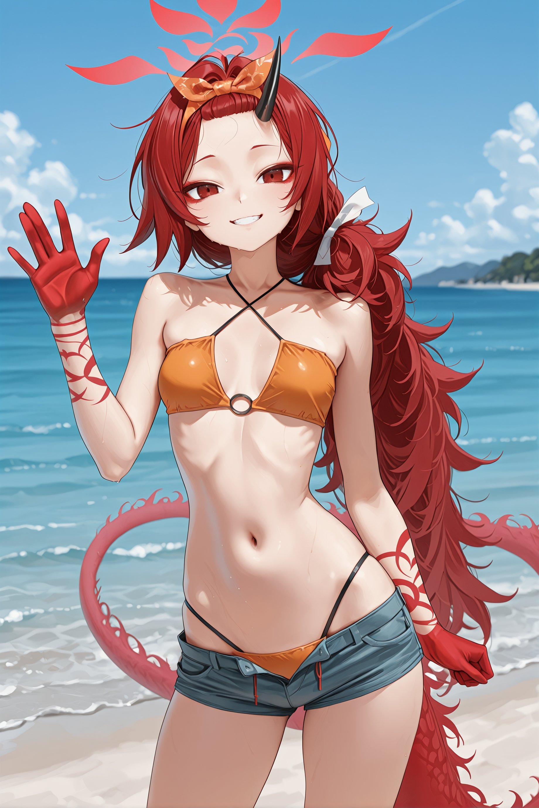 1girl,  solo,  renge \(swimsuit\) \(blue archive\) by TheFalxar on Tensor.Art