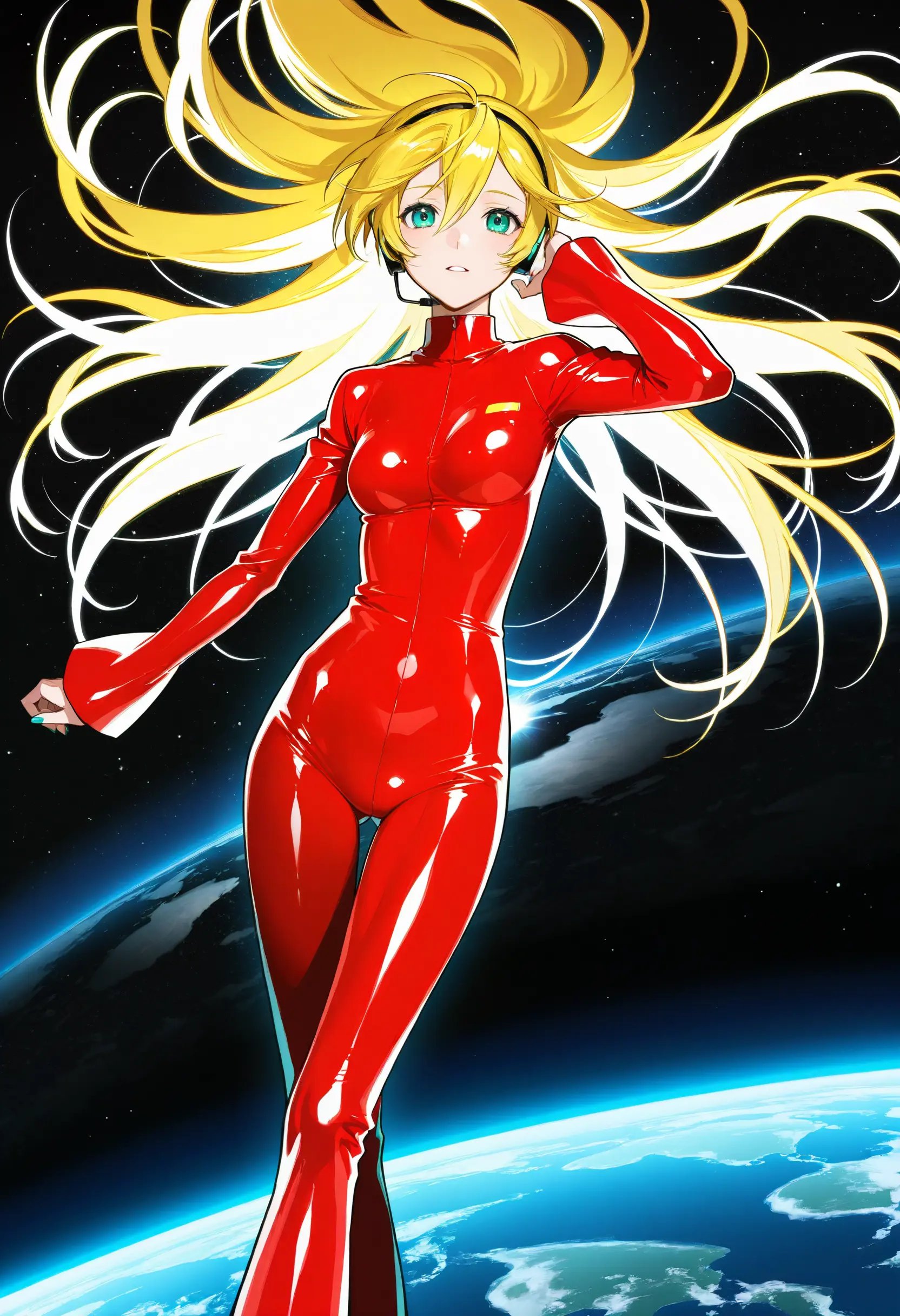 solo,  1girl,  latex bodysuit by reprinter on Tensor.Art