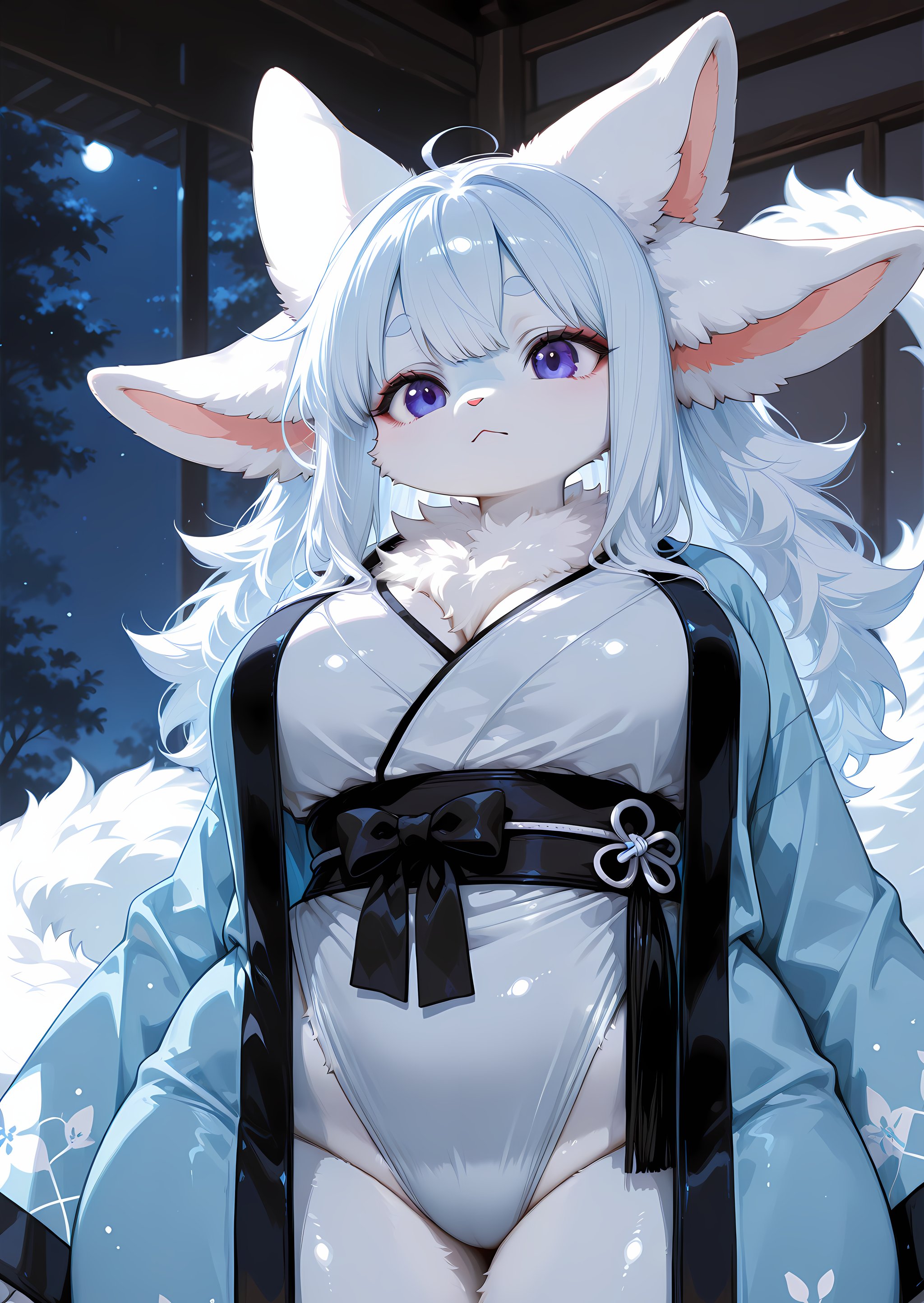 furry dragon,  girl,  night by miaomiao on Tensor.Art