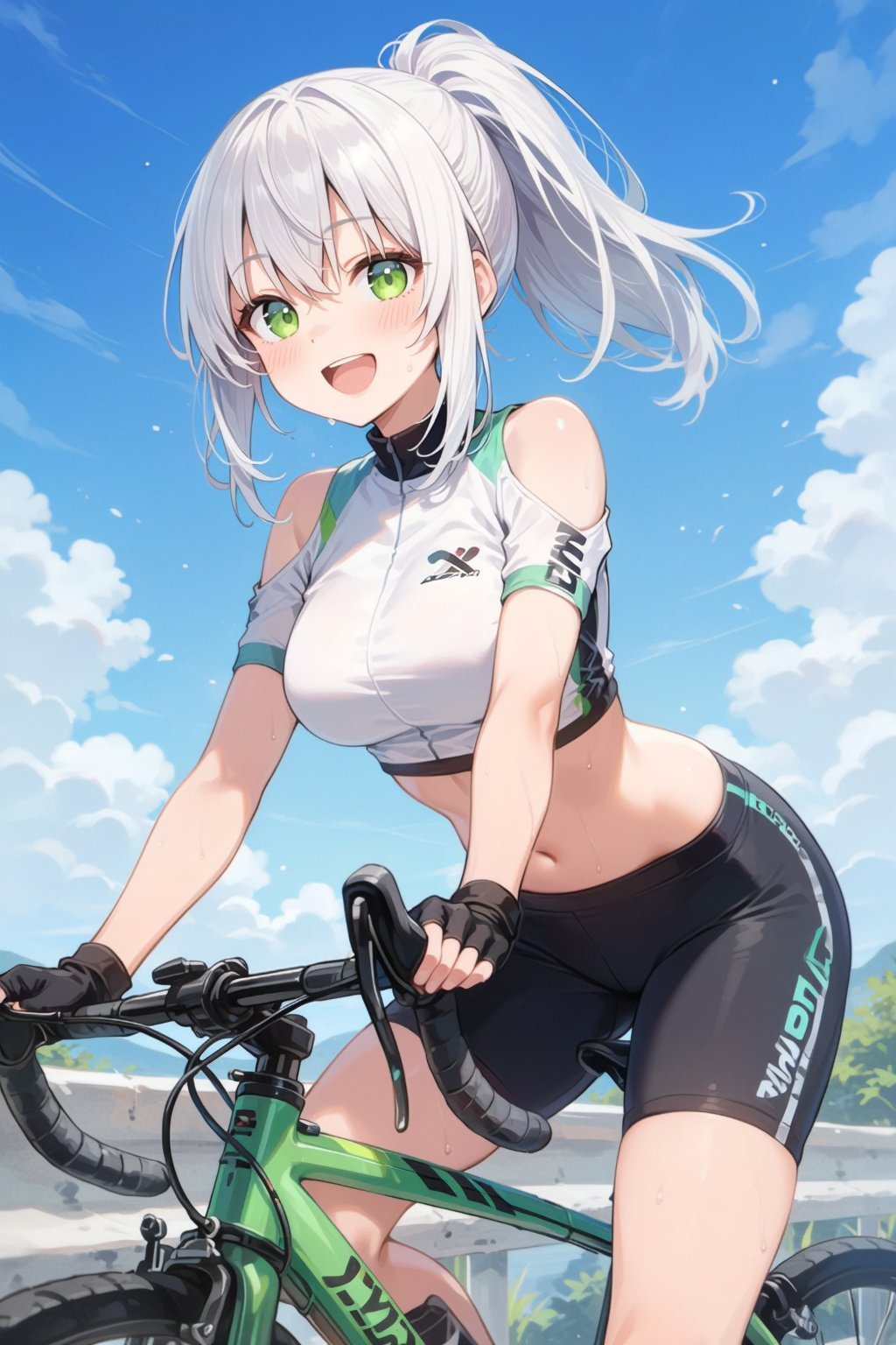 1girl,  bicycle,  solo by 天TIN on Tensor.Art