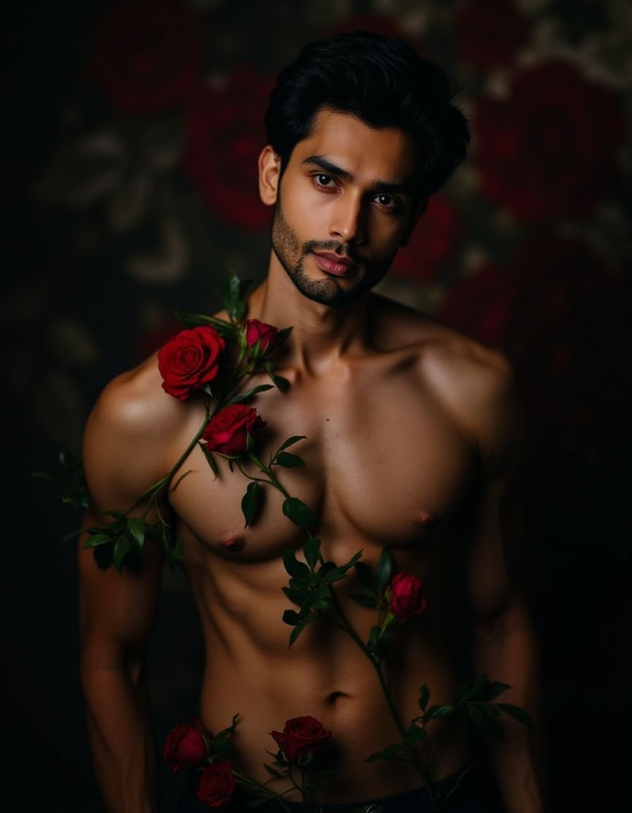 Dark Moody Atmosphere,  Rohit Khandelwal ,  medium shot by HottiesnHotties on Tensor.Art