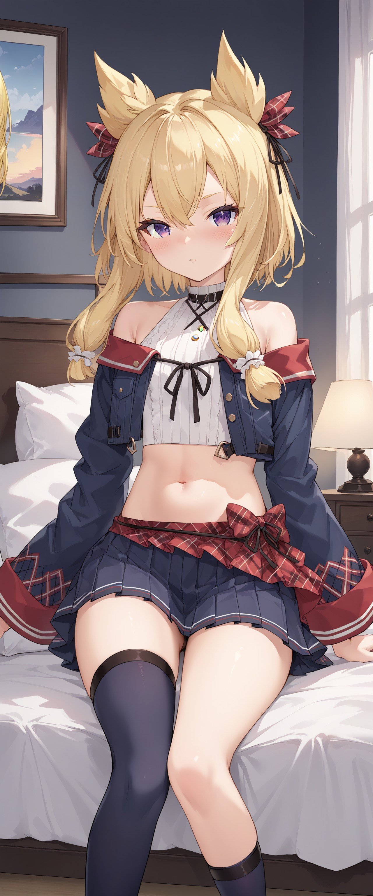 Warspite idol,  blonde hair,  purple eyes by Master Sandhater  on Tensor.Art