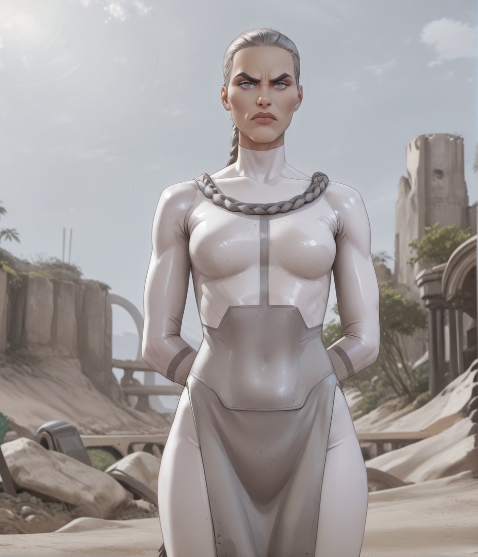 Thulaxl,  grey hair,  very long hair by lambl on Tensor.Art