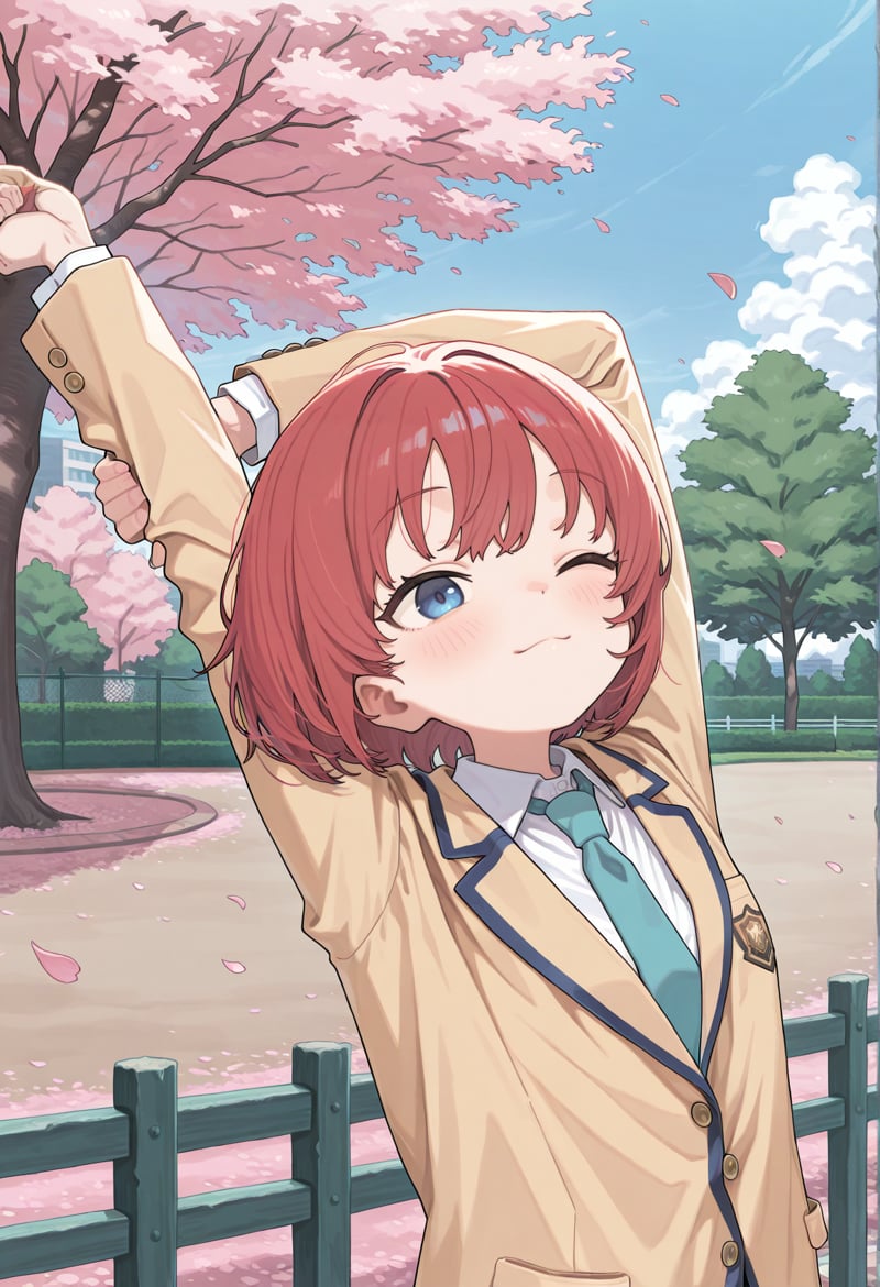 1girl,  red hair,  short hair by Ttan on Tensor.Art
