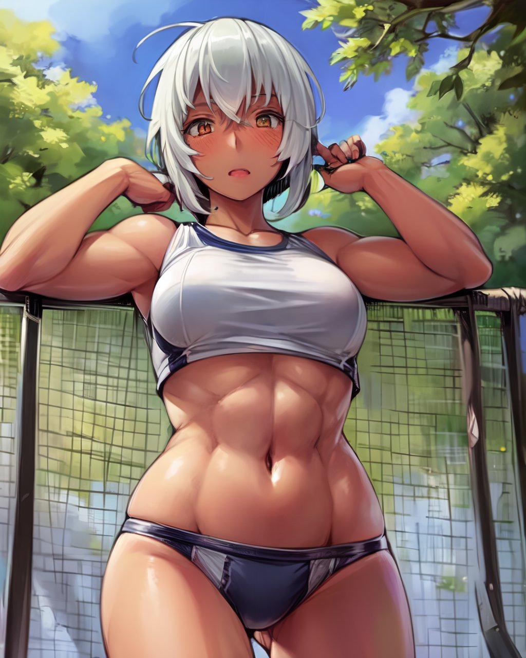 1girl,  white hair,  short hair by EroBytes on Tensor.Art