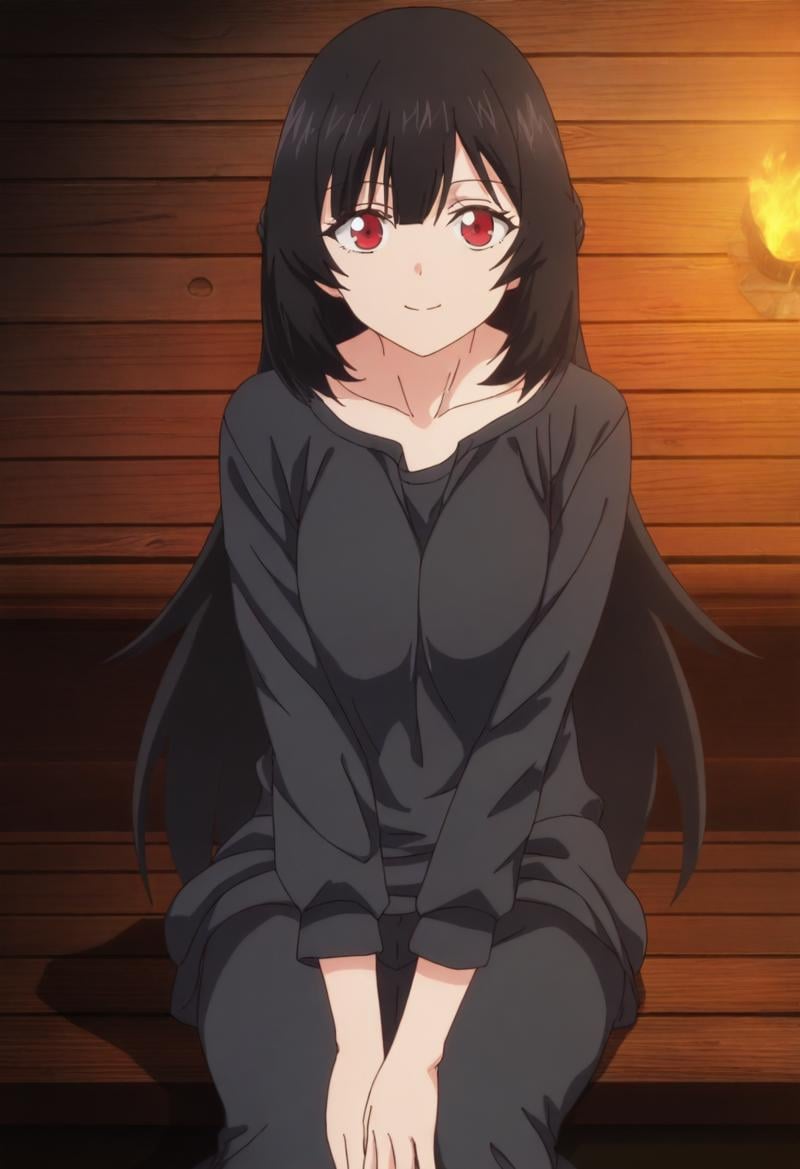 sysdeep_karen,  black hair,  red eyes by Ttan on Tensor.Art
