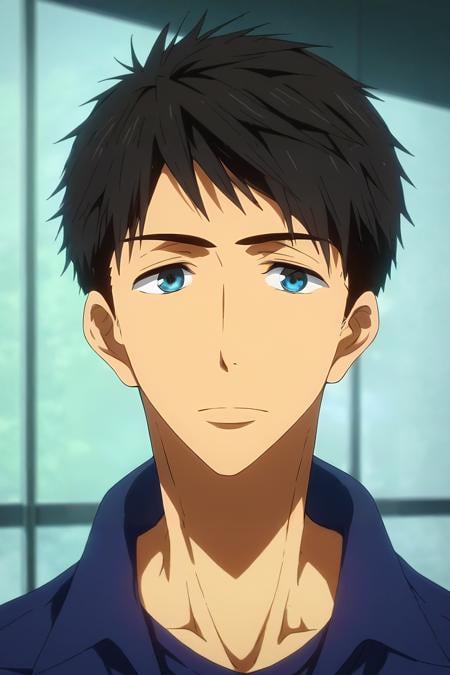 score_9, score_8_up, score_7_up, source_anime, rating_safe, , , looking at viewer, depth of field, 1boy, solo, male focus, <lora:sousuke_yamazaki_pony:0.96>, sousuke_yamazaki, black hair, blue eyes, short hair, symmetry, school, day, sunny, slouching, happy, , <lora:sdxl_lightning_8step_lora:1>