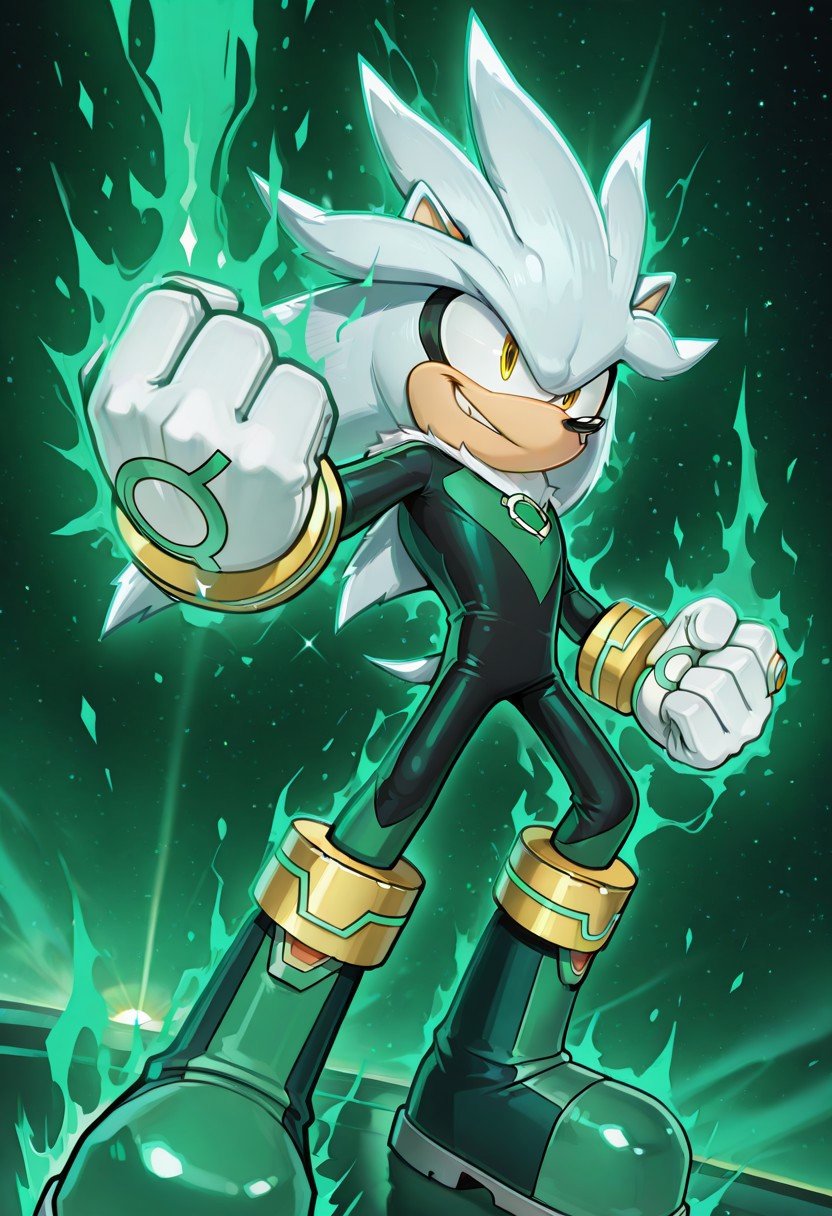 solo male,  furry,  Green Lantern Silver by Sonic X on Tensor.Art