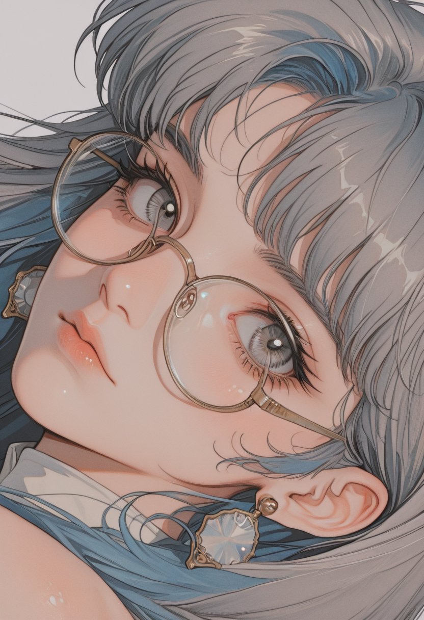 1girl,  solo,  glasses by Rin_x0 on Tensor.Art