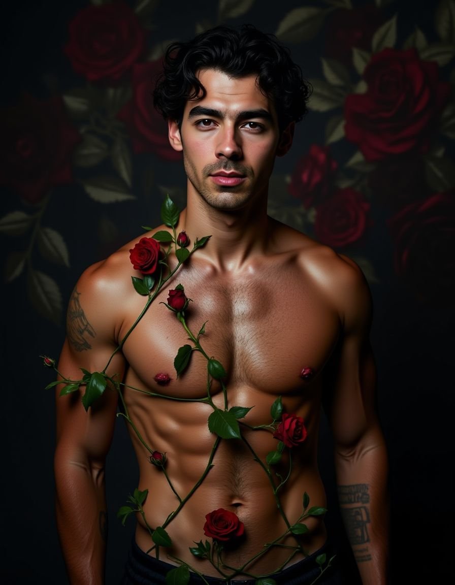 Dark Moody Atmosphere,  Joe Jonas ,  medium shot by HottiesnHotties on Tensor.Art
