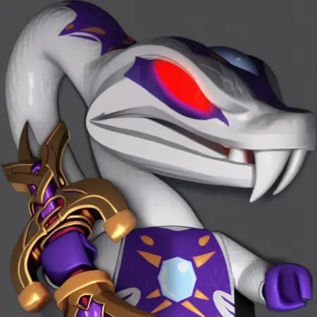 pythor \(ninjago\),  red eyes,  grey background by user_720431629750874608 on Tensor.Art