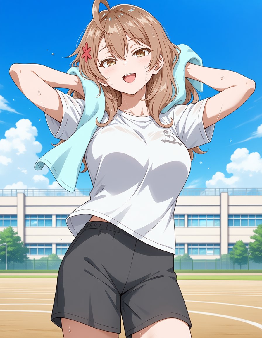 1girl,  towel around neck,  solo by soralz on Tensor.Art