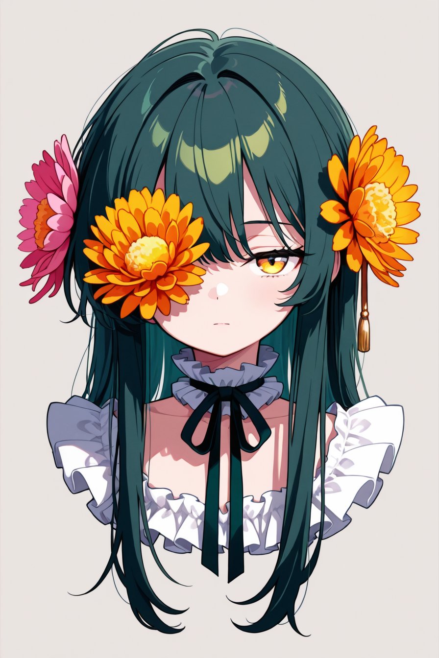 1girl,  choker,  chrysanthemum by AngelAgent on Tensor.Art