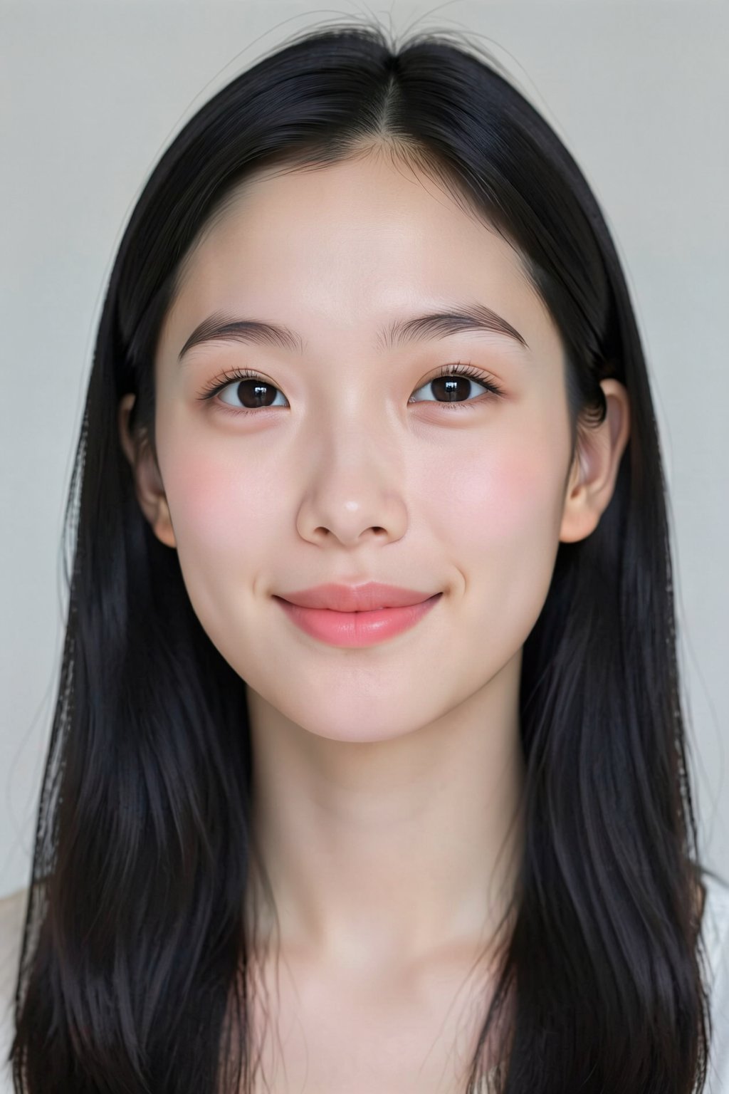 Photograph of an East Asian woman with smooth,  fair skin,  long black hair by 天TIN on Tensor.Art