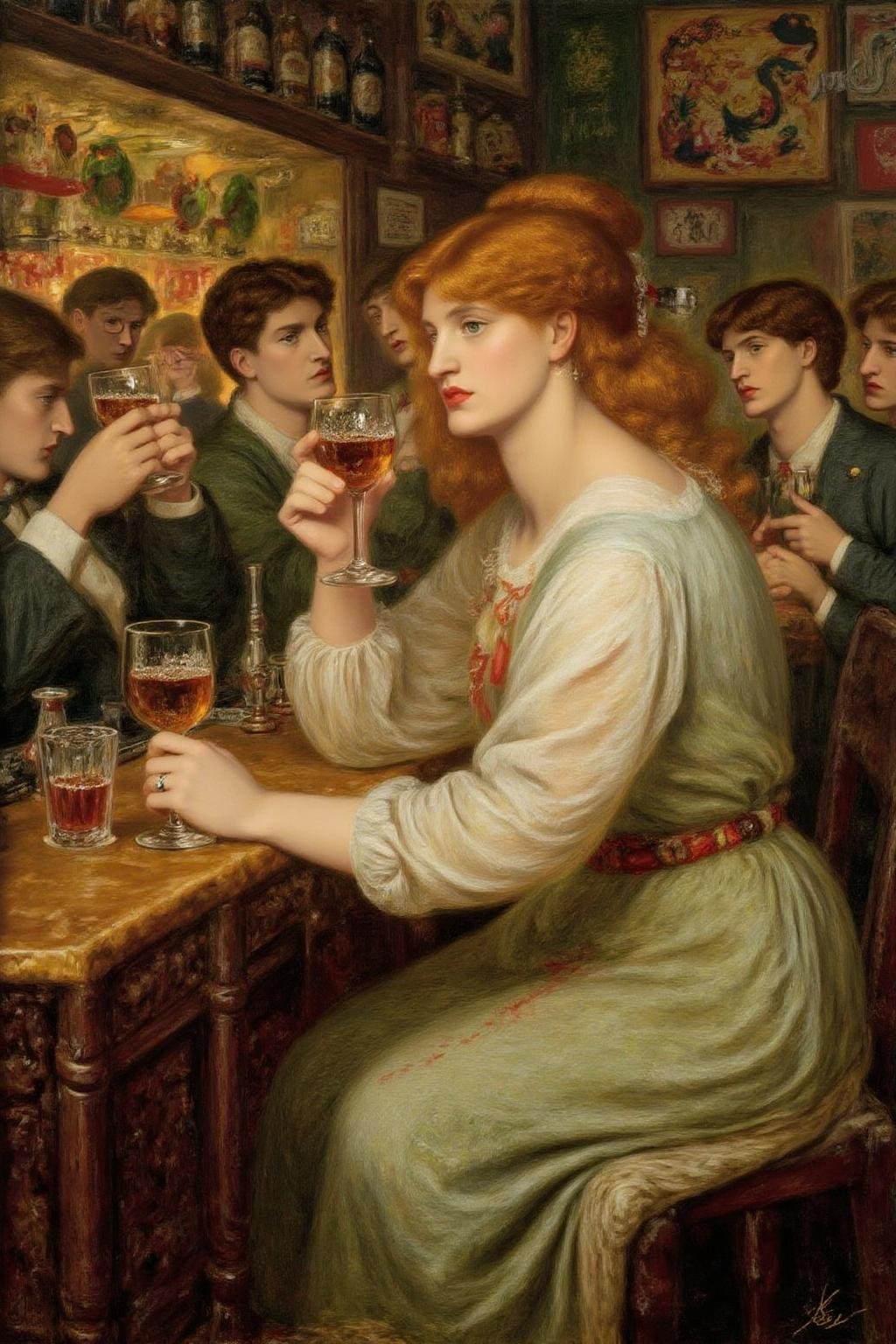 dgr painting.The air buzzes with the energy of a busy 19th century Victorian Tavern,  a mix of music,  conversation by Now...