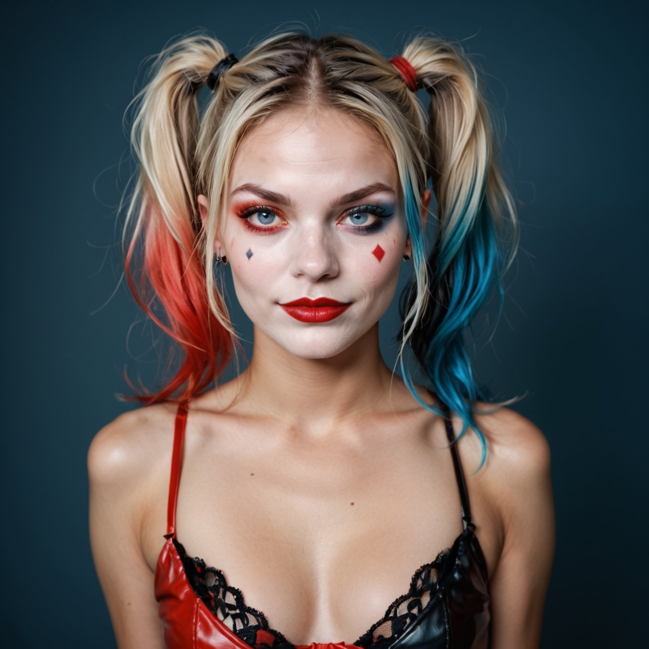 harley quinn, harley_quinn,, [realistic lighting],[photo],[photorealistic],[score_9, score_8_up, score_7_up, score_6_up, score_5_up, score_4_up],