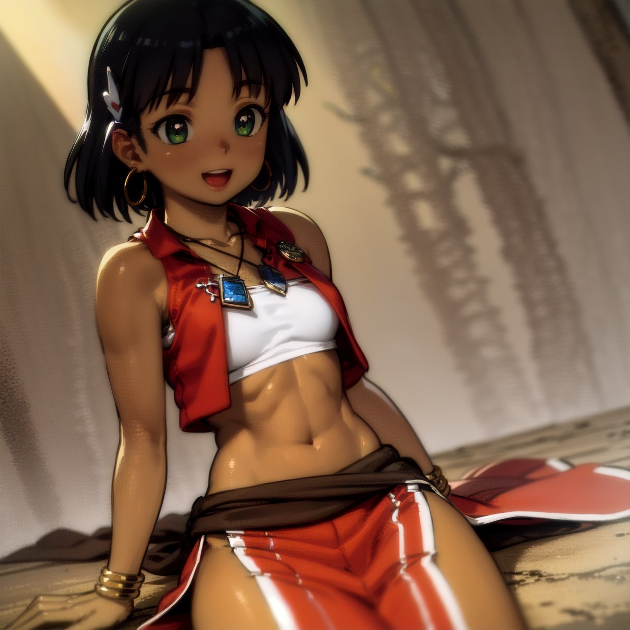 nadia la arwall,  outdoors,  blue sky by Ttan on Tensor.Art