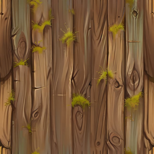 wowtexture of old wood with green moss,  seamless by Oliver DR on Tensor.Art