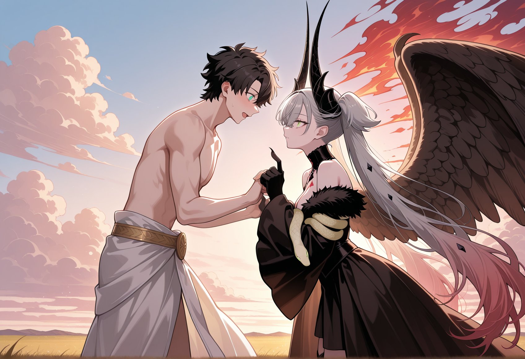 1boy,  1girl,  the creation of adam by ねね on Tensor.Art