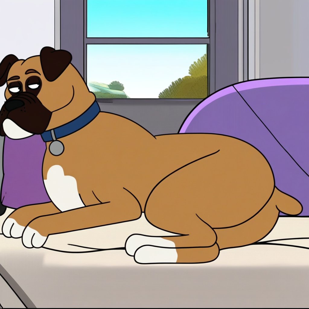 Cuddles Boxer,  feral,  solo by Xposing_Organisms on Tensor.Art