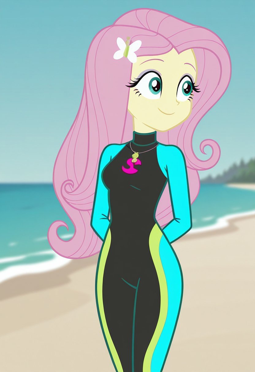 fluttershy_swimsuit,  Equestria Girls,  Fluttershy by tupirish on Tensor.Art