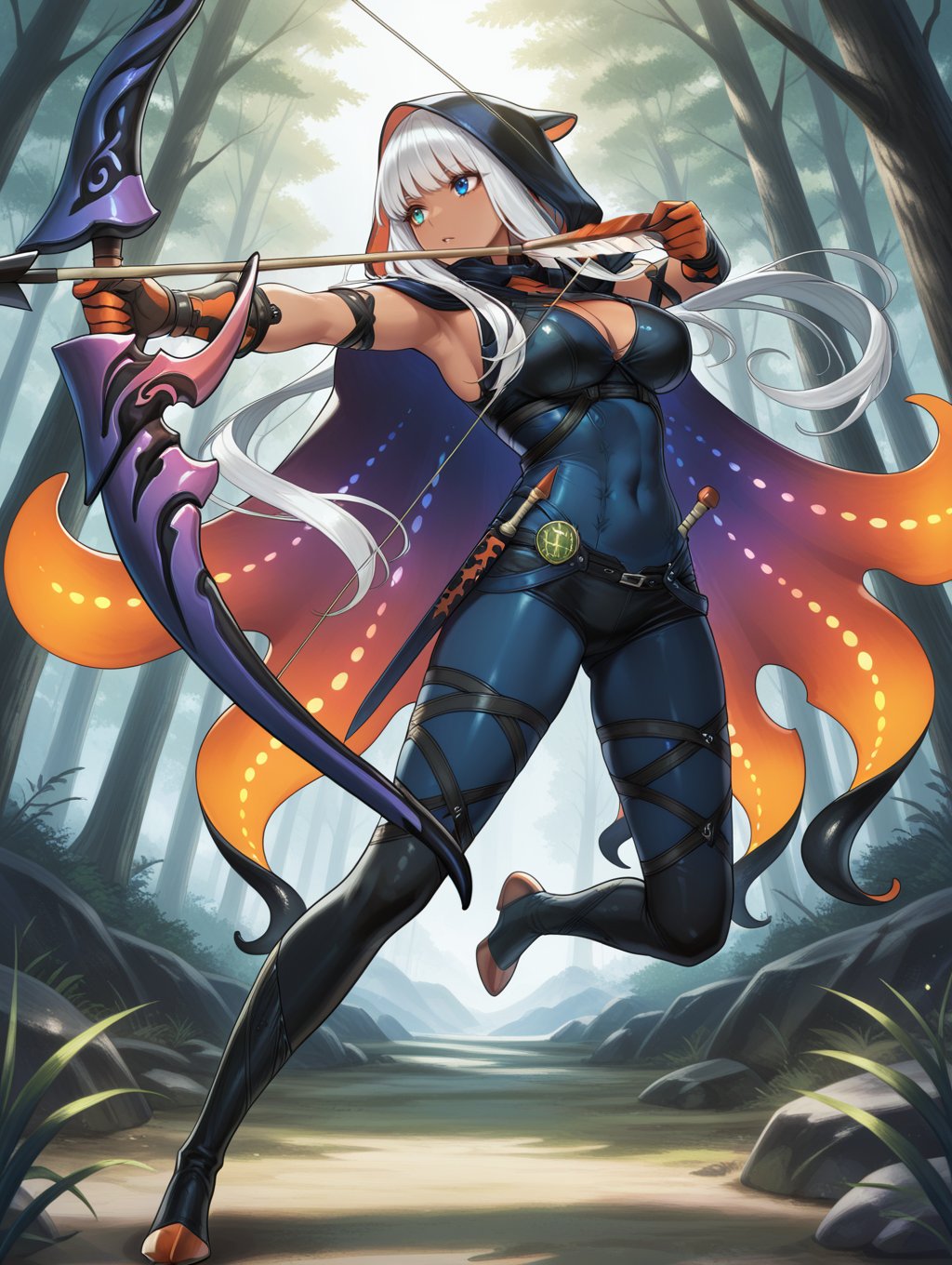 namielle armor,  1girl,  arrow \(projectile\) by miaomiao on Tensor.Art