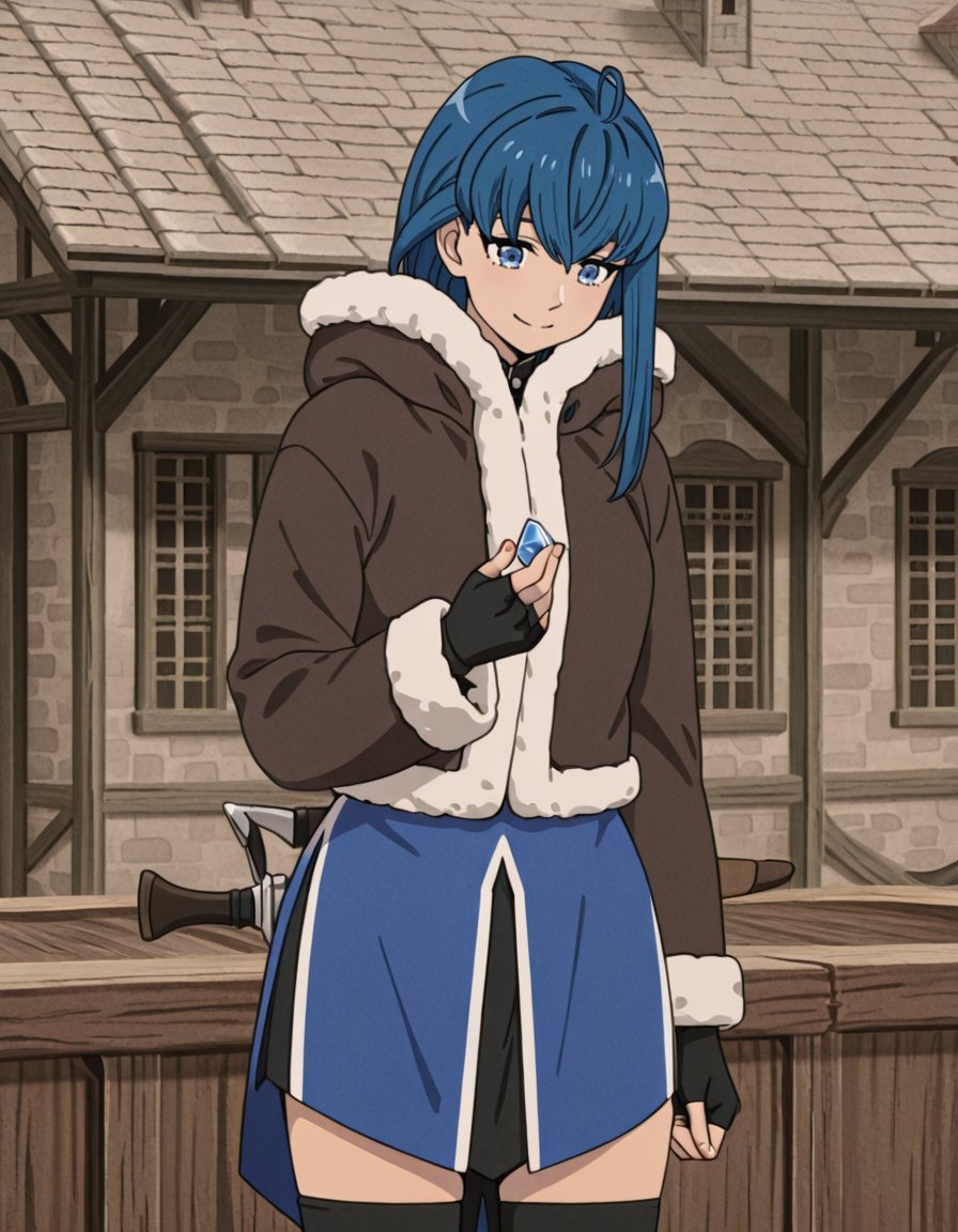 nina farion (mushoku tensei),  long hair,  blue hair by soralz on Tensor.Art