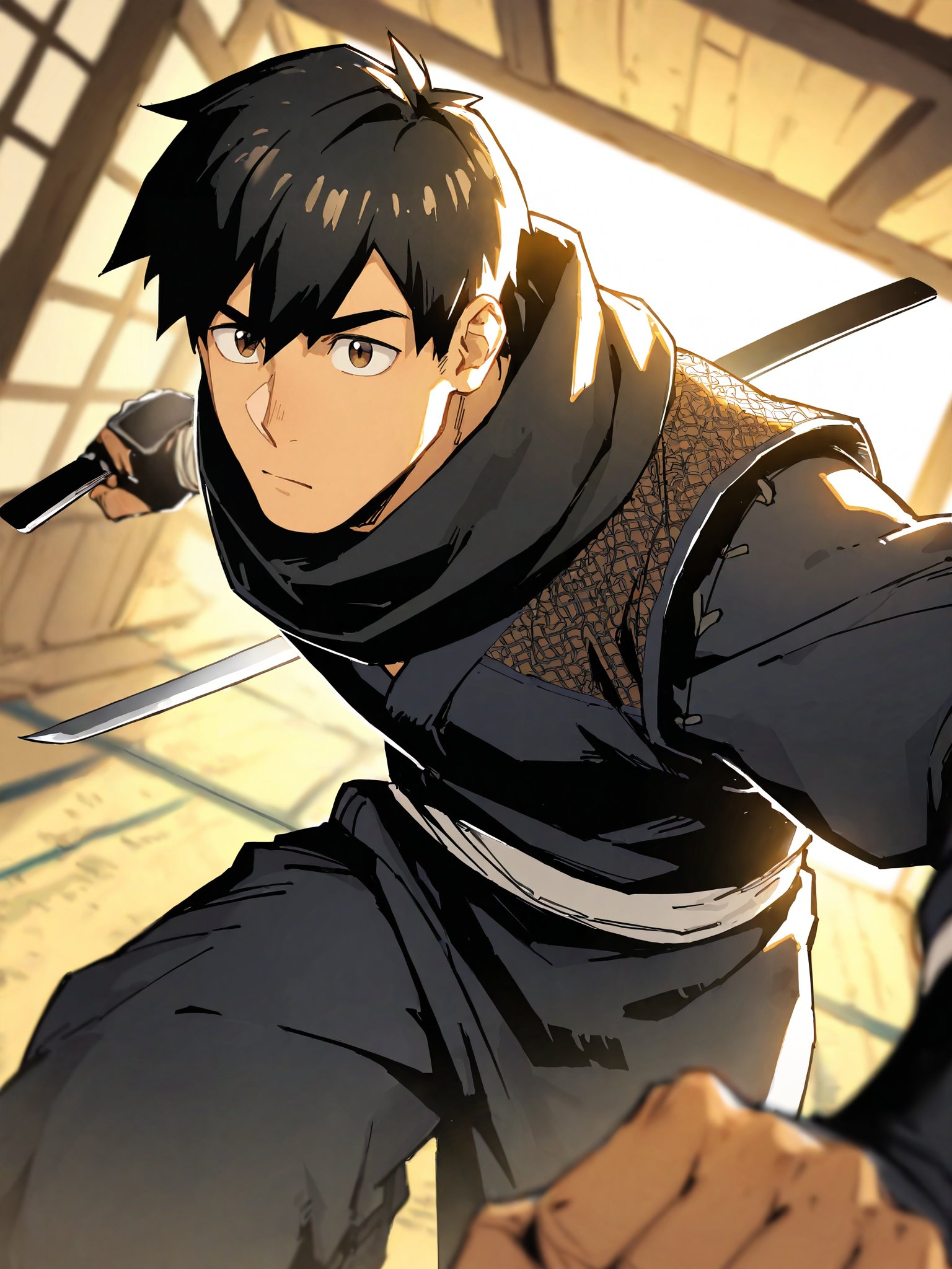 Mukouda Tsuyoshi,  black short hair,  brown eyes by Oyatsu000 on Tensor.Art