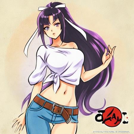 okami_illustration_artstyle,  1girl,  solo by user_680967095118289292 on Tensor.Art