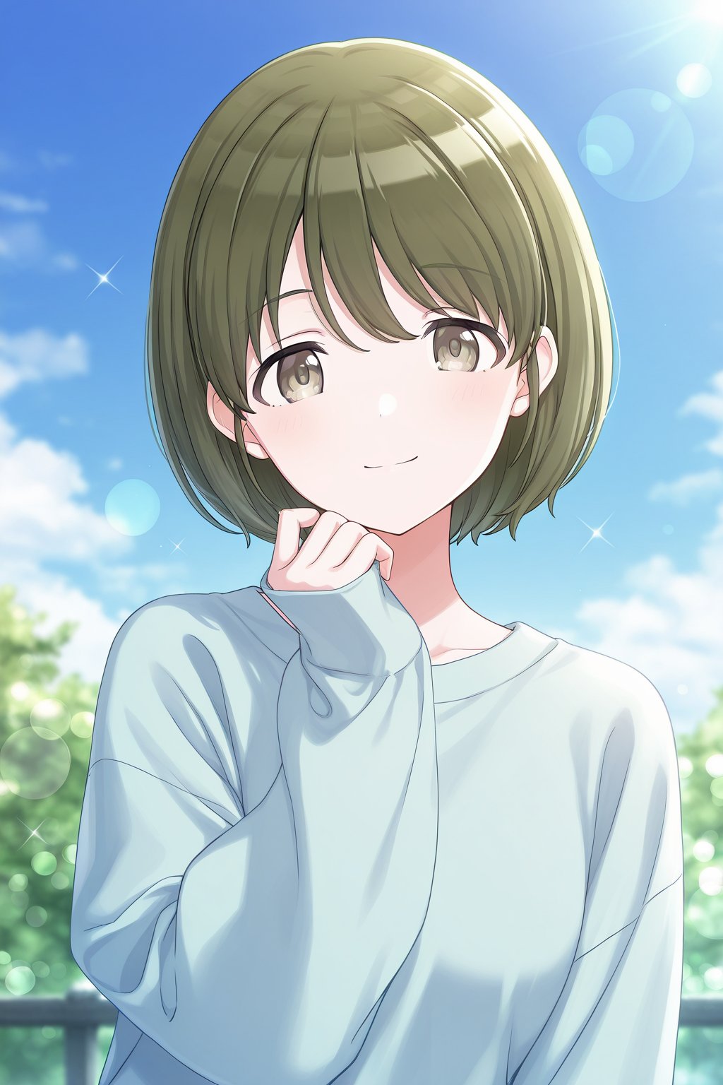 Nanakusa Nichika,  green hair,  short hair by Min on Tensor.Art