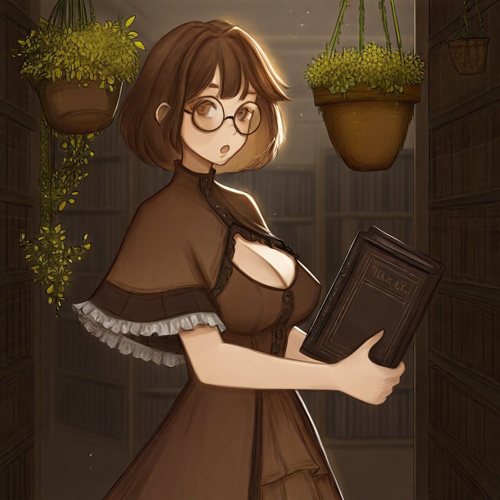 1girl,  brown hair,  short hair by Idkanymore50 on Tensor.Art
