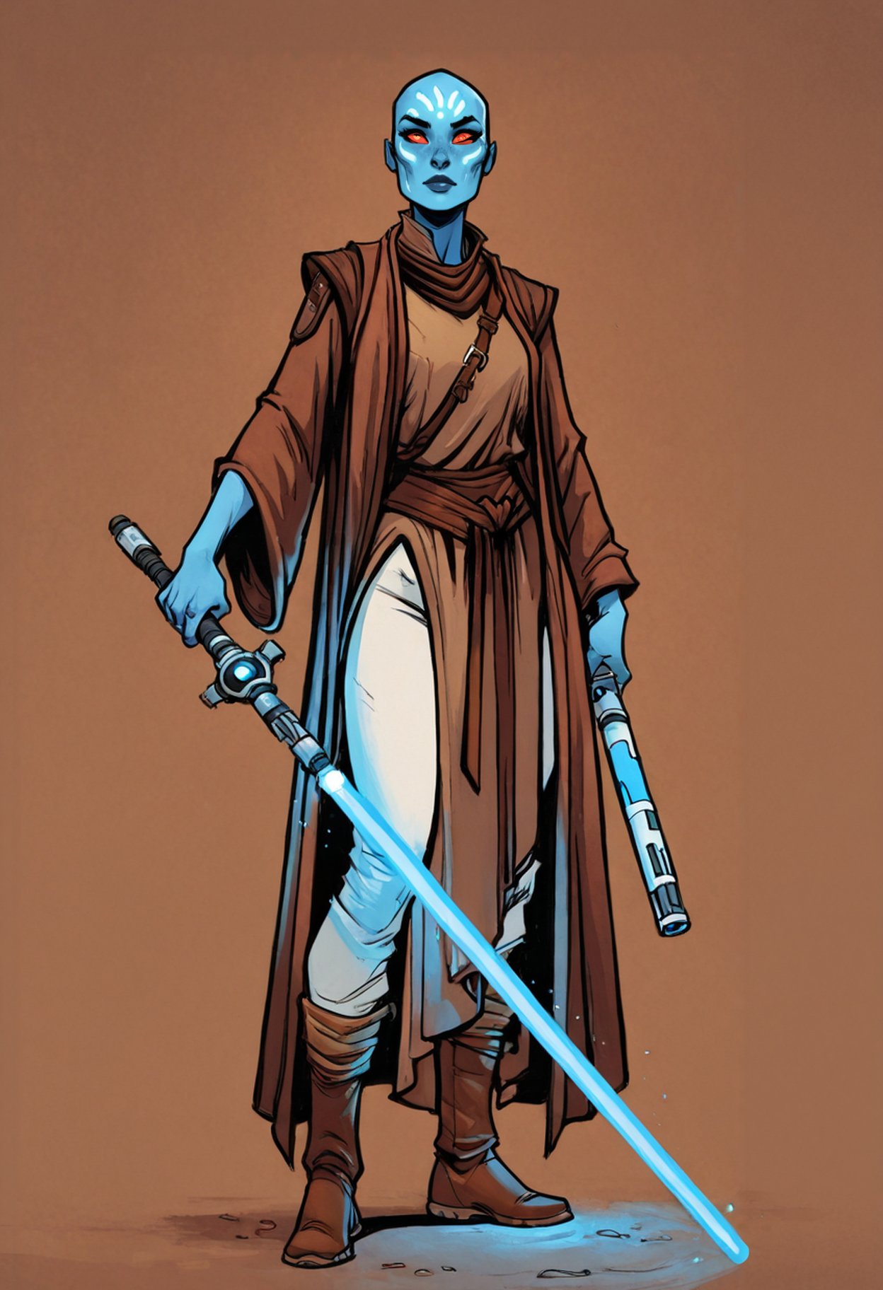 chiss-ill,  1girl,  blue lightsaber by AiSeeThat on Tensor.Art