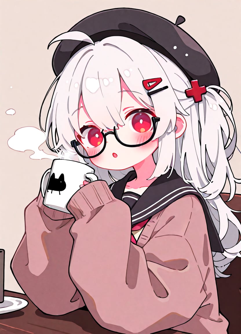 1girl,  solo,  sleeves past wrists by Rin_x0 on Tensor.Art