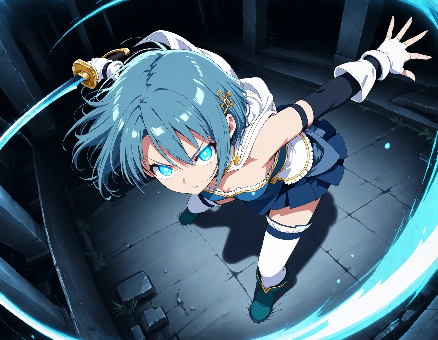 1girl,  miki sayaka \(magical girl\),  looking at viewer by miaomiao on Tensor.Art