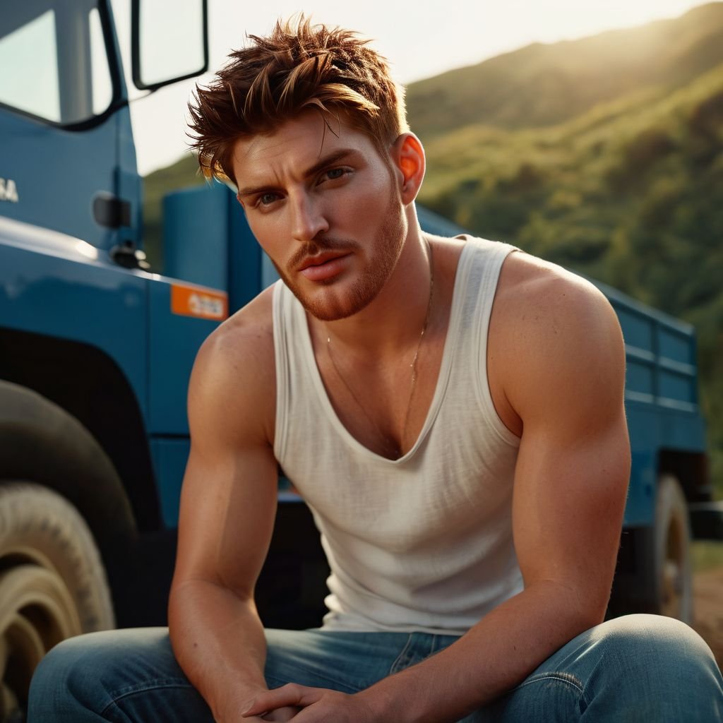 low camera shot,  Gwilym Lee a man ,  rugged by HottiesnHotties on Tensor.Art