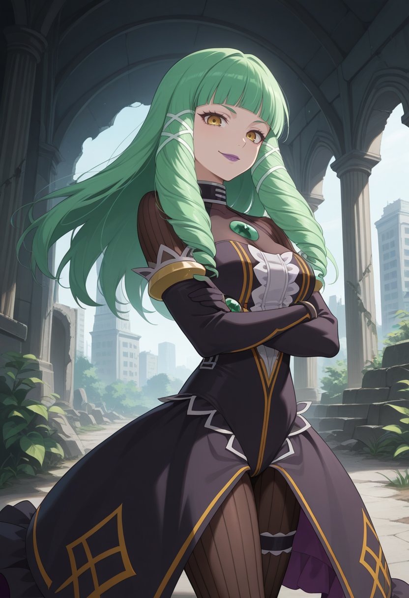 dynamic angle,  1girl,  ruins by Min on Tensor.Art
