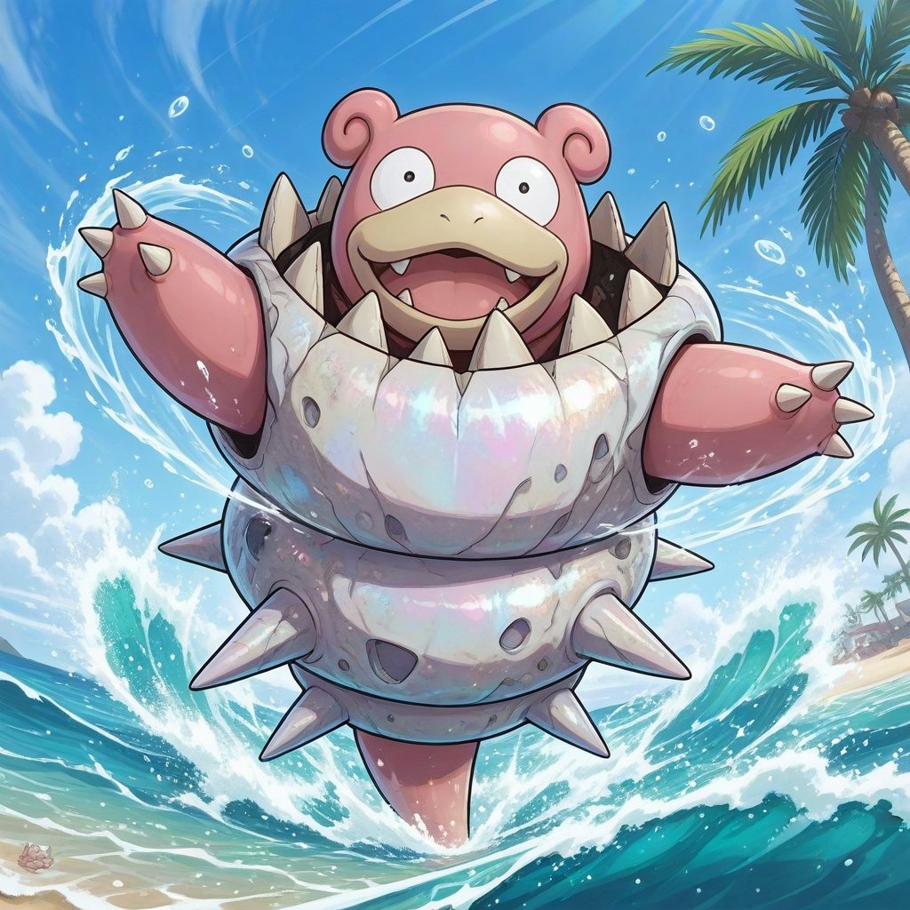 1other,  looking at viewer,  Mega_Slowbro \(Pokemon\) by スライムナイト on Tensor.Art