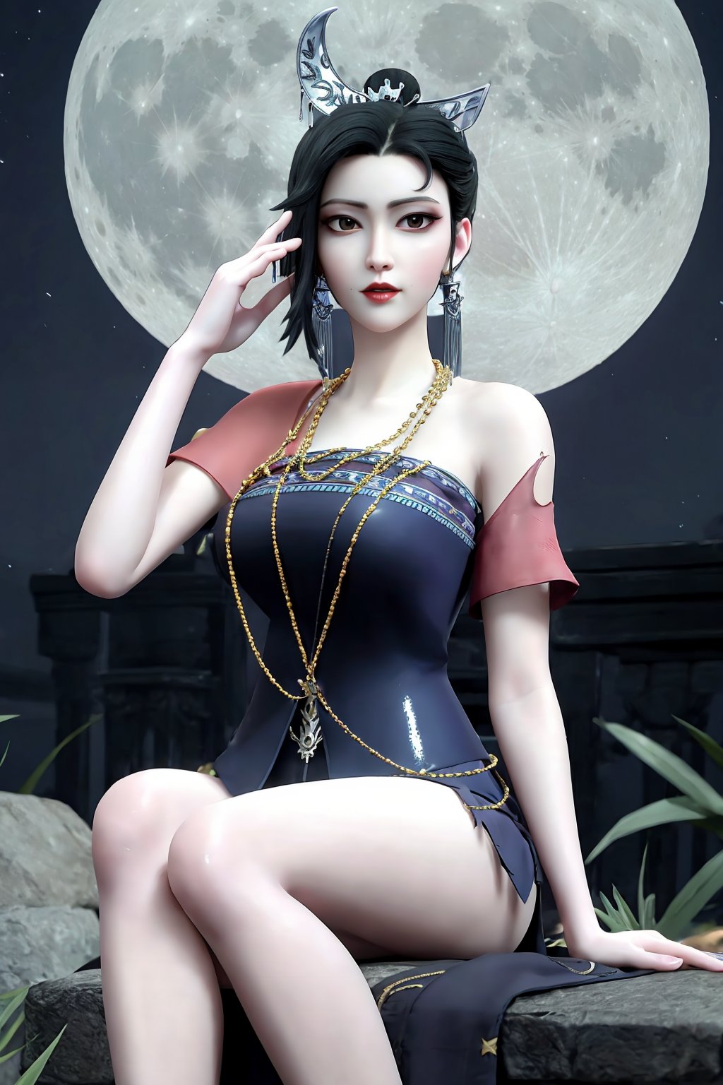 sitting,  dress,  chinese_clothes by 小小 on Tensor.Art