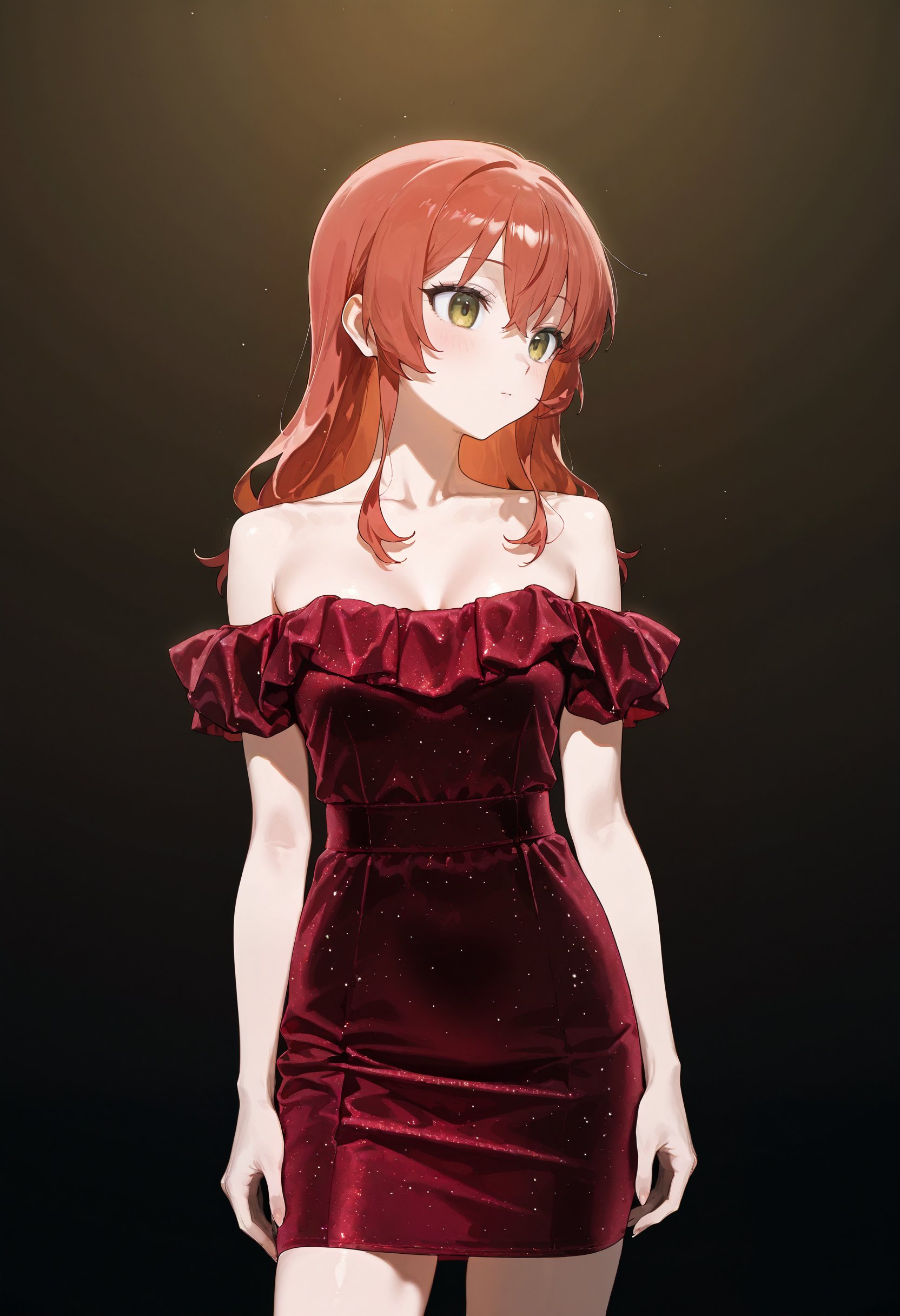 solo,  1girl,  red velvet dress by miaomiao on Tensor.Art
