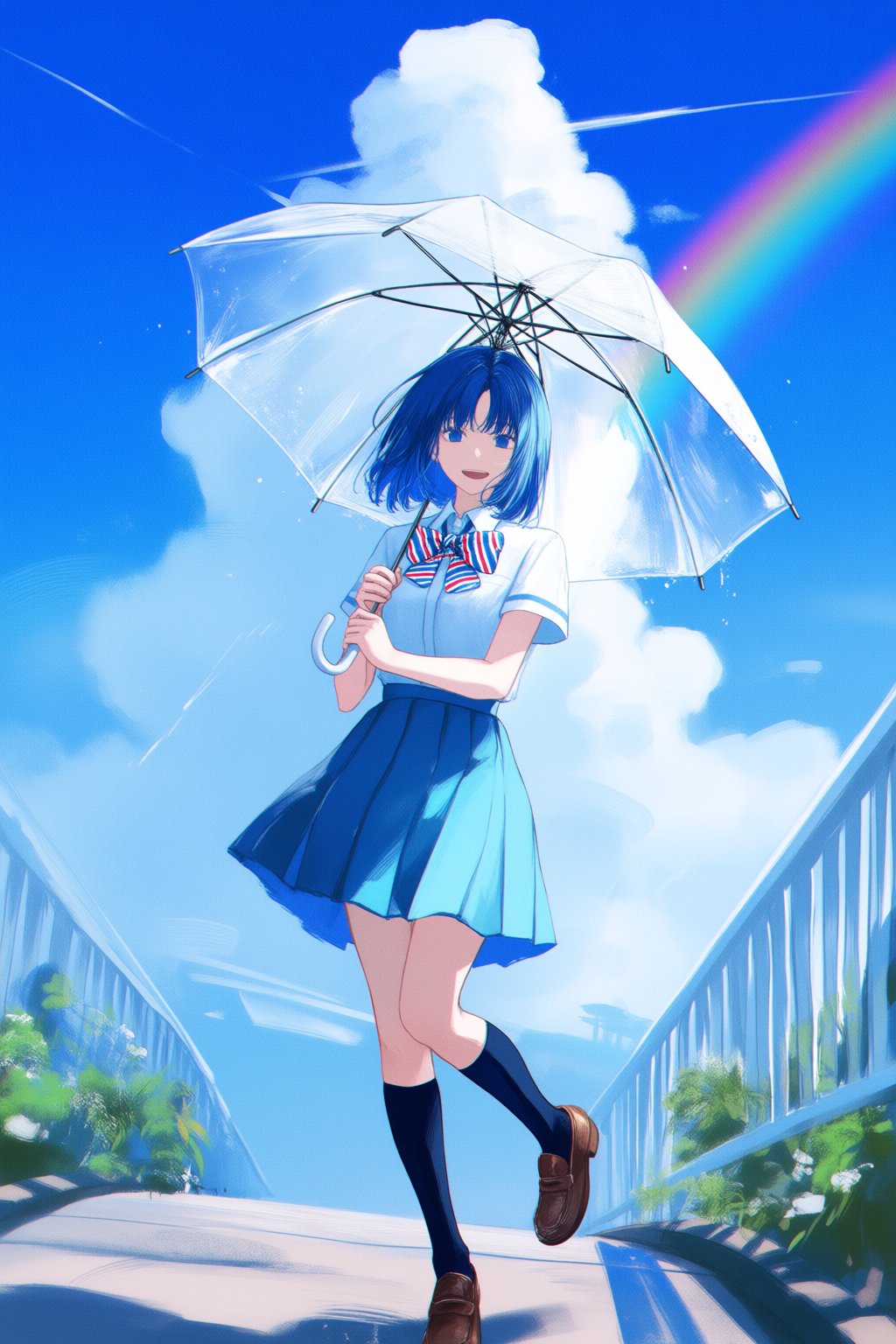 1girl,  blue eyes,  blue hair by Mexes on Tensor.Art
