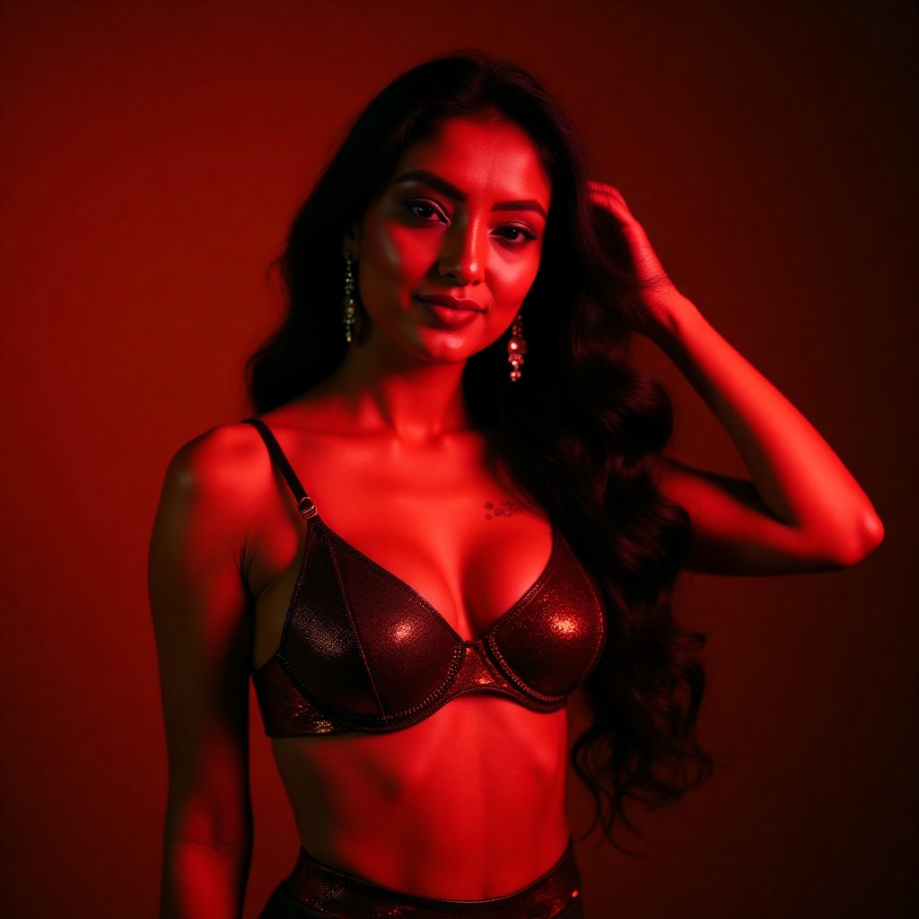 Look at the camera,  A stunning young Indian woman,  mid-twenties by user_697976561474829418 on Tensor.Art