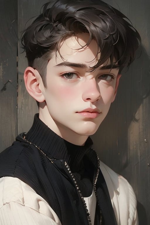 1boy,  portrait by 于修 on Tensor.Art