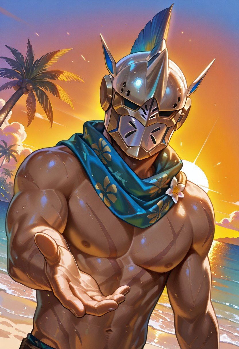 Je11al_summer,  scarf,  helmet by Alex on Tensor.Art