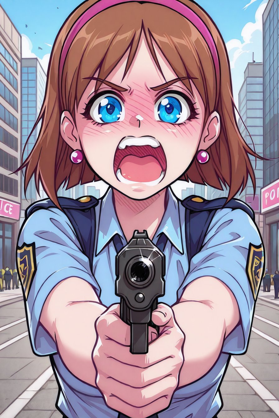 1girl,  brown hair,  blue eyes by Awawa on Tensor.Art